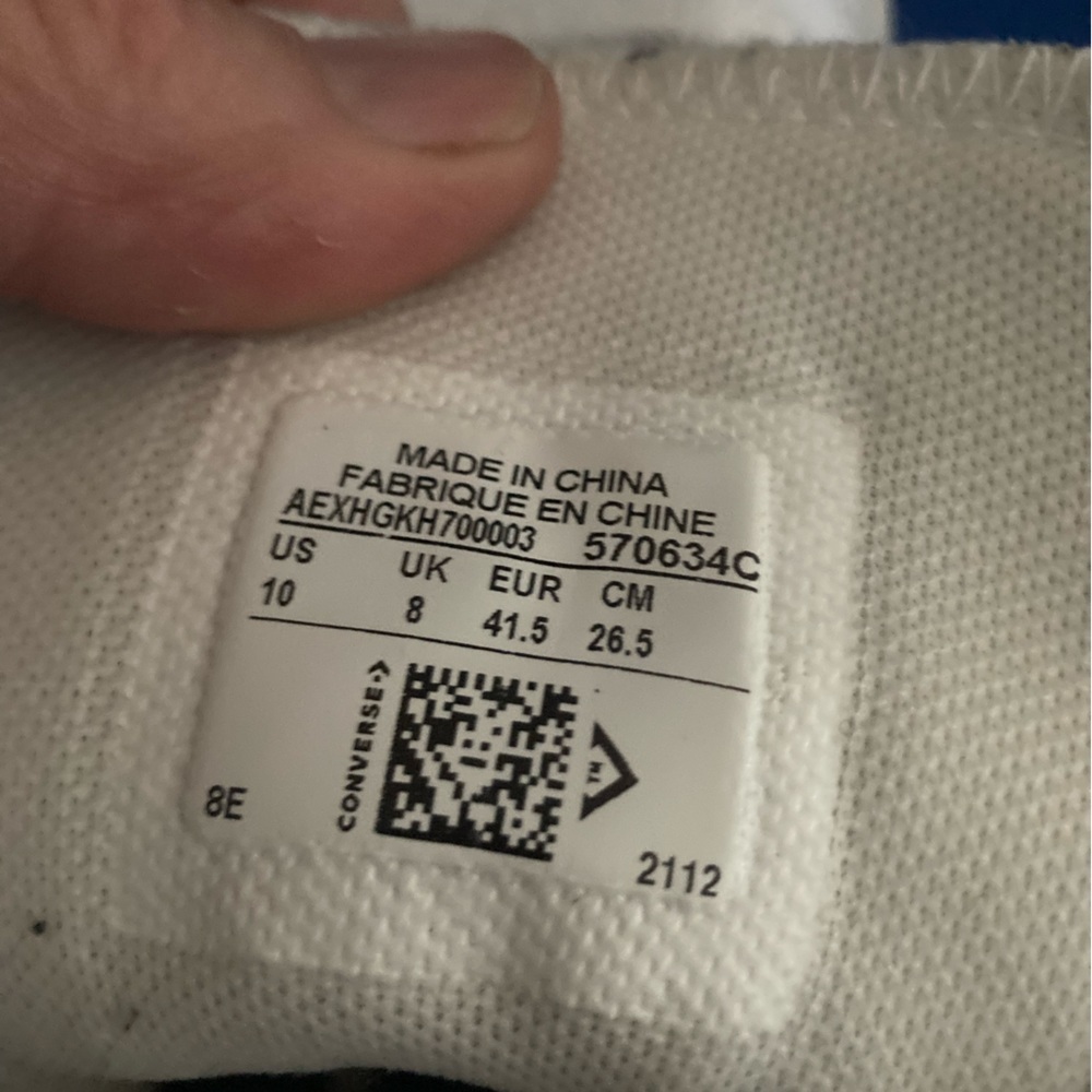 Convers lugs womens size 10. All leather customer w Glow. White - Picture 2 of 7